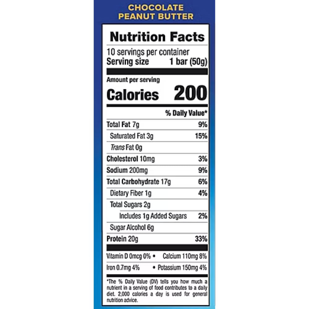 Pure Protein Barra Chocolate Peanut Butter Gluten Free 50g