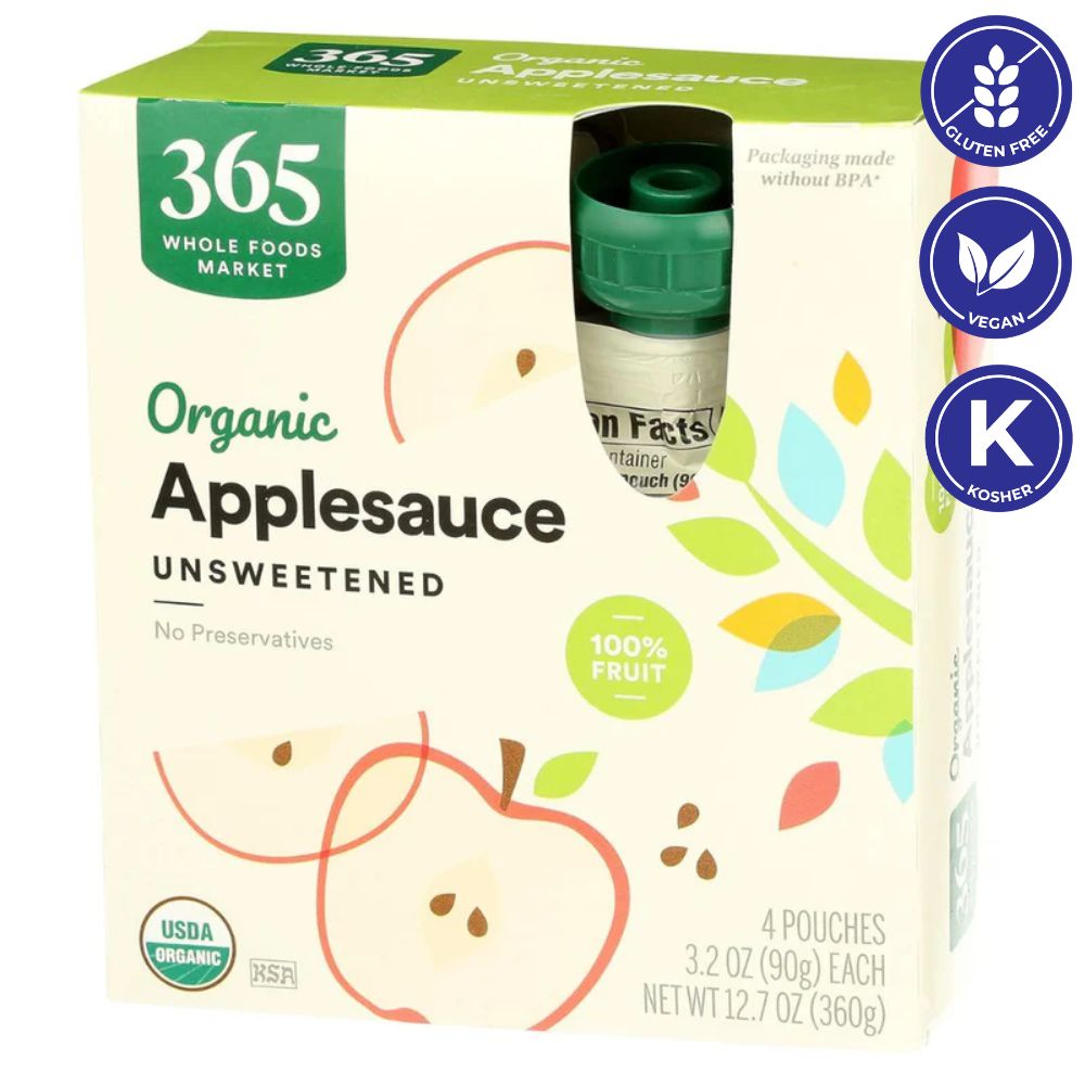 365 Whole Food Market Organic Applesauce Unsweetened 4 Und