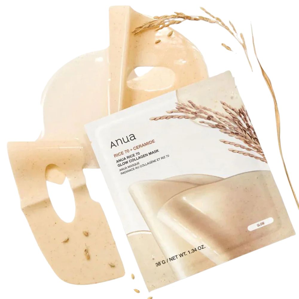 Anua Mascarilla Rice 70+ Glow Collagen Mask 38g