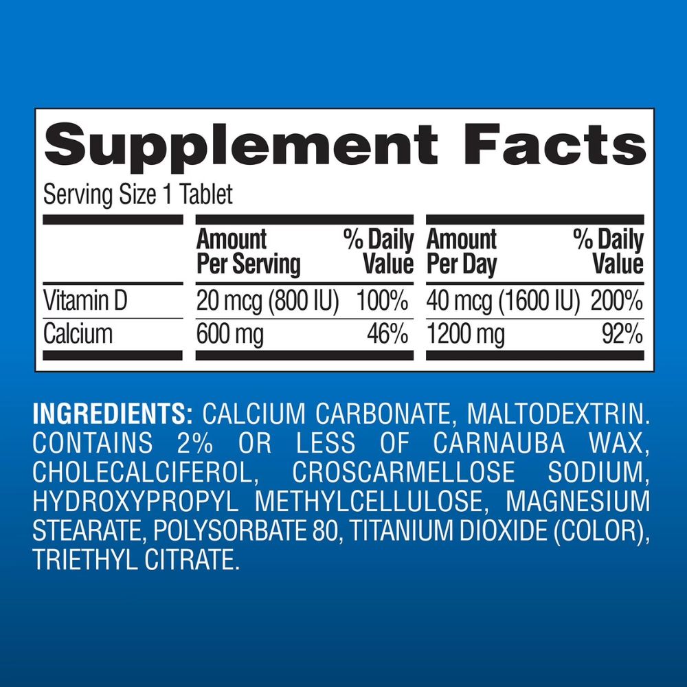 Member's Mark Calcium 1200mg 600 Tabletas
