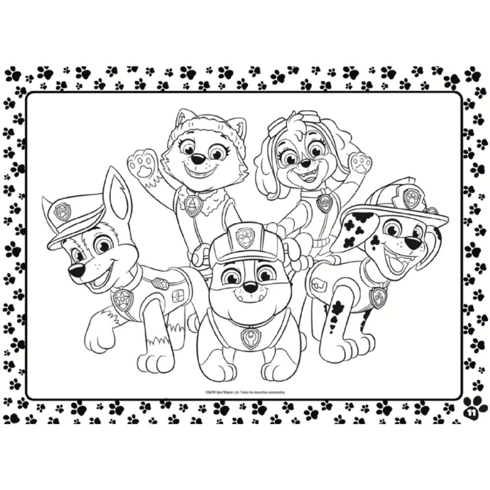 Paw Patrol Libro Para Colorear Con Stickers