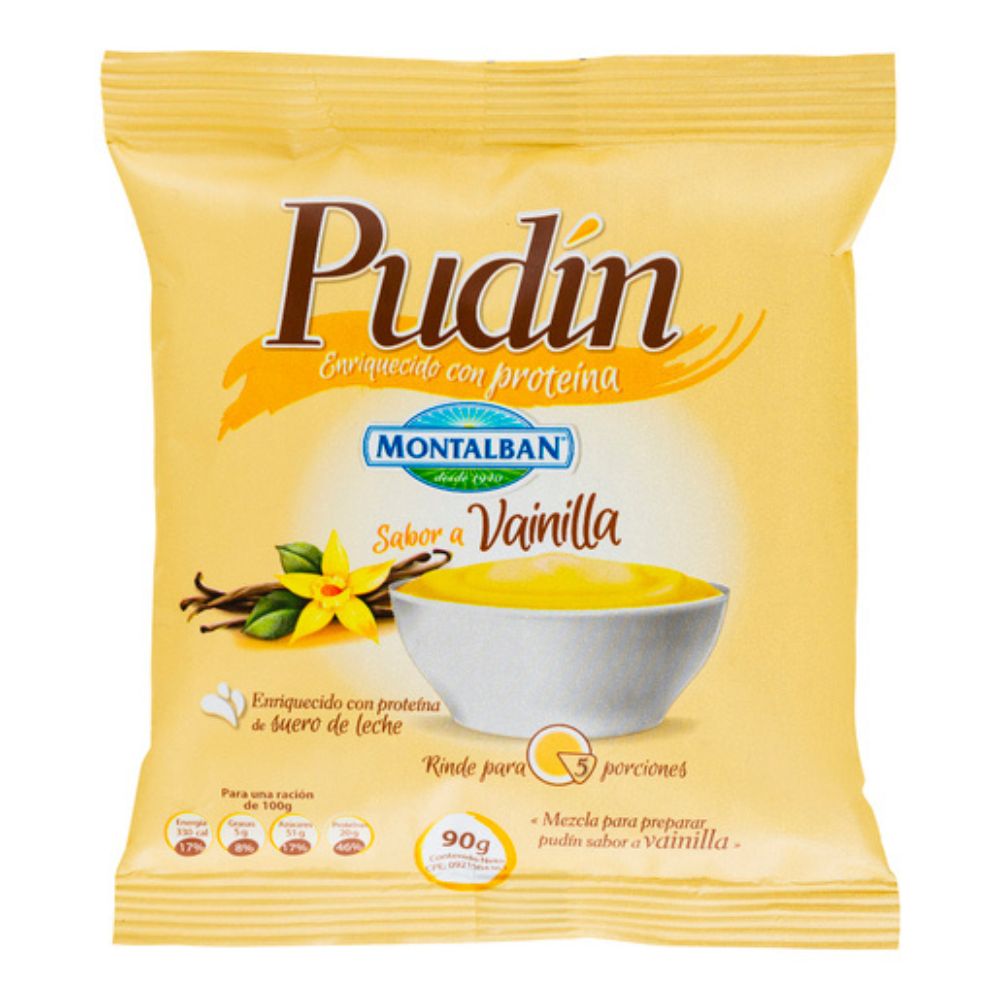 Montalban Pudin De Vainilla Con Proteina 90g