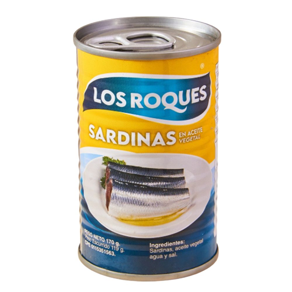 Los Roques Sardinas En Aceite Vegetal 170g