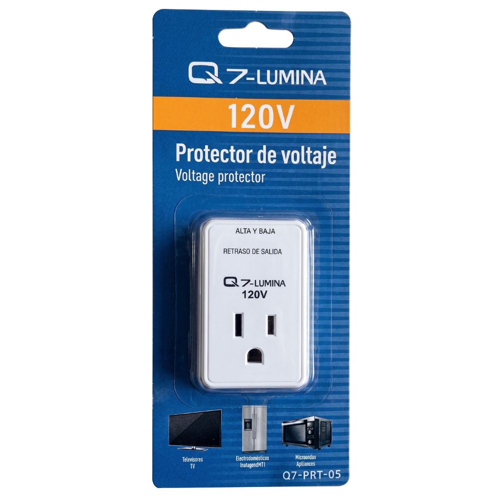 Q7 Protector de Voltaje 120V Neveras, Microondas y Tv