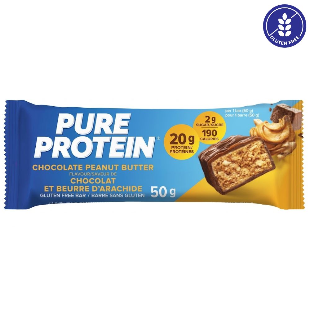 Pure Protein Barra Chocolate Peanut Butter Gluten Free 50g