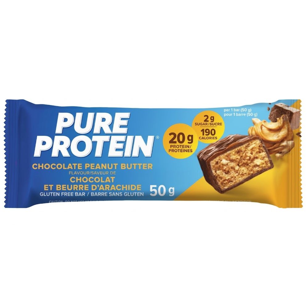 Pure Protein Barra Chocolate Peanut Butter Gluten Free 50g