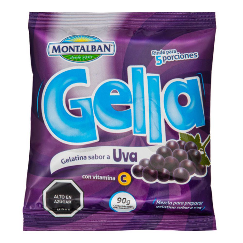 Montalban Gella Gelatina Sabor Uva 90g