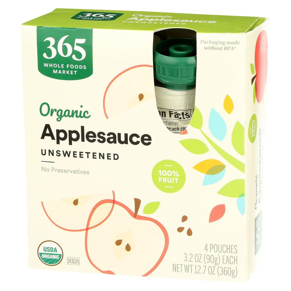 365 Whole Food Market Organic Applesauce Unsweetened 4 Und