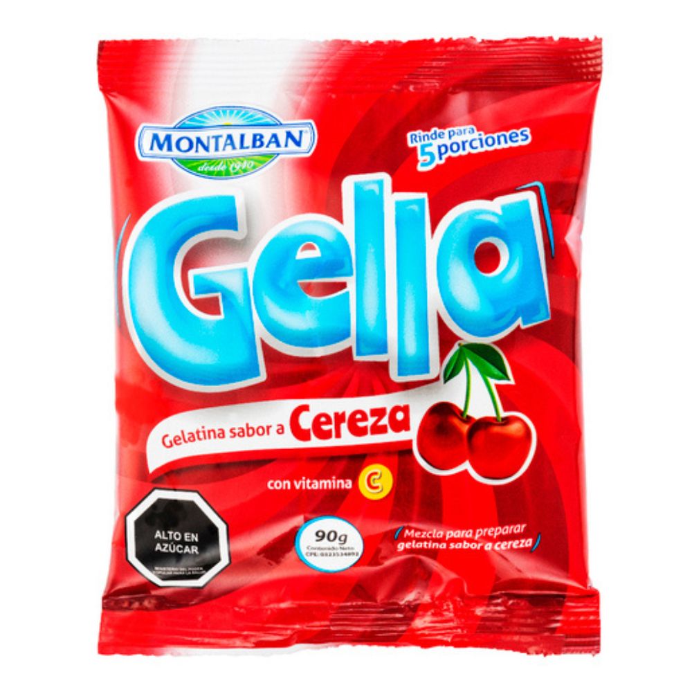 Montalban Gella Gelatina Sabor Cereza 90g