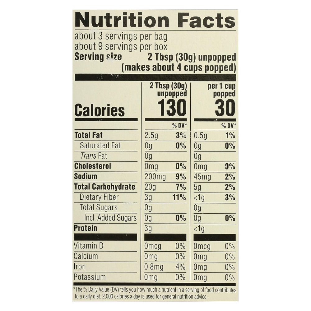 365 Whole Foods Market Organic Buttery Flavor Microve Popcorn 3 Und