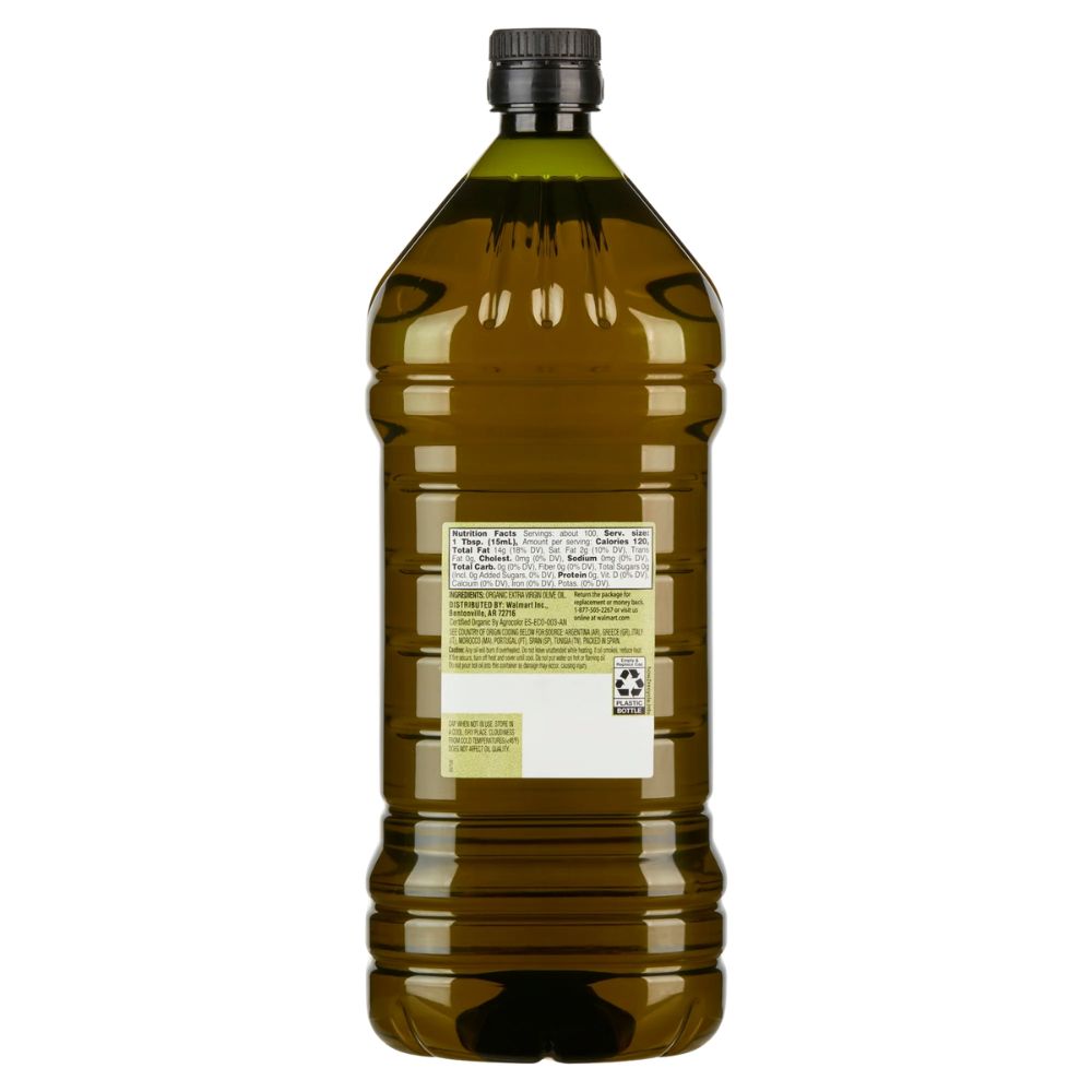 Great Value Aceite De Oliva Organic Extra Virgin Cold Extracted 1.5L