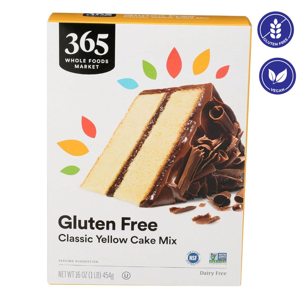 365 Whole Market Food Gluten Free Classic Yellow Cake Mix 454g