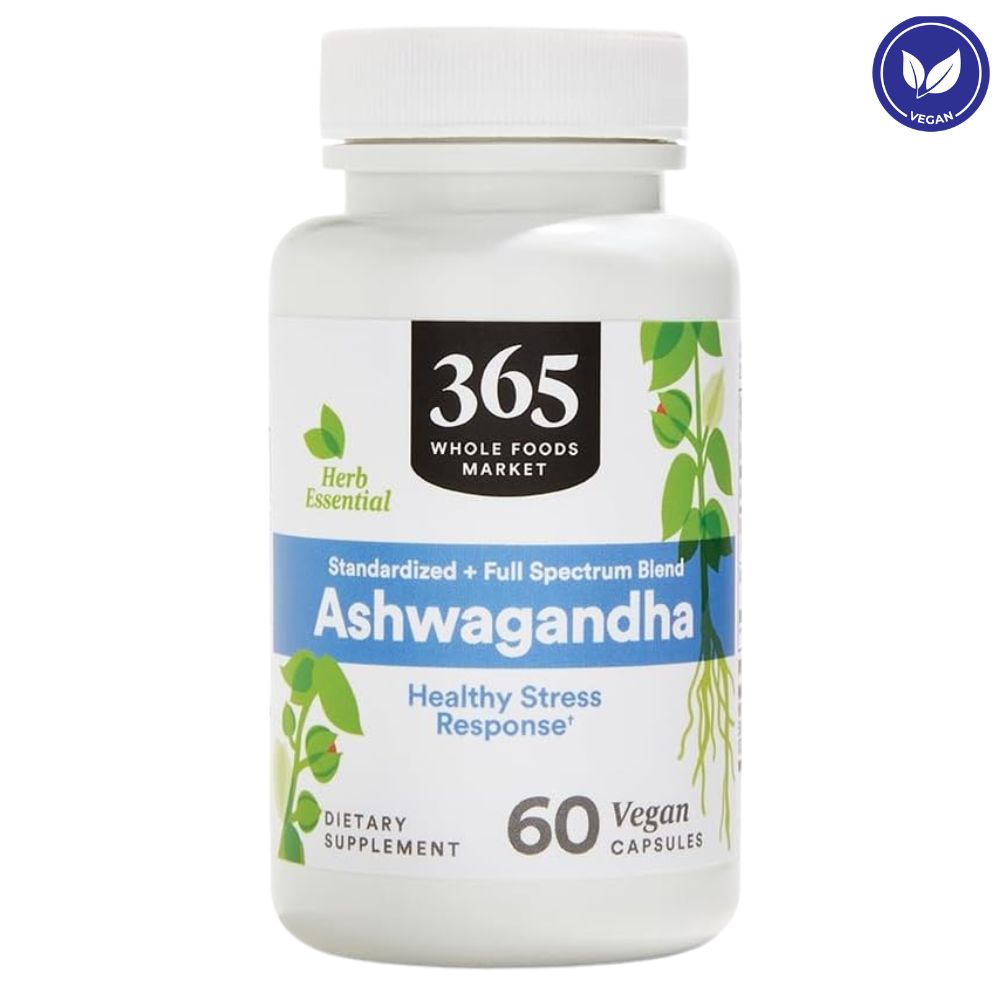 365 Whole Market Foods Ashwaganda 60 Vegan Capsules