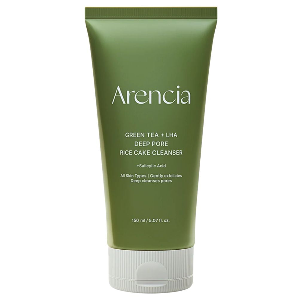 Arencia Green Tea + LHA Deep Pore Rice Cake Cleanser 150g