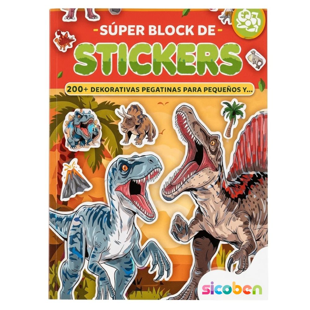 Dinosaurios Super Block De Stickers