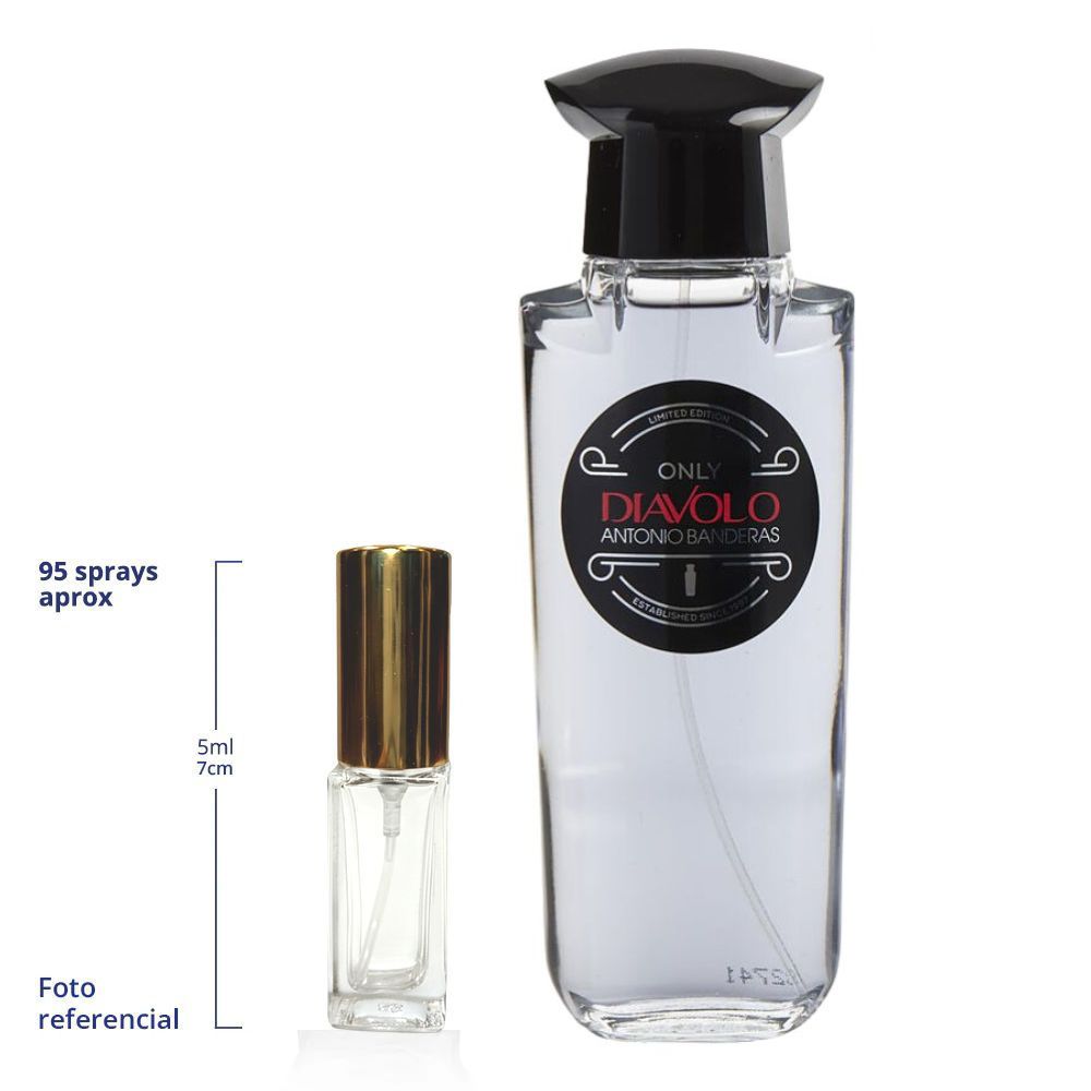 Antonio Banderas Only Diavolo Decant Travel Size Eau De Toilette For Men