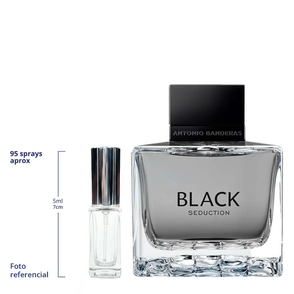 Antonio Banderas Black Seduction Decant Travel Size Eau De Toilette For Men