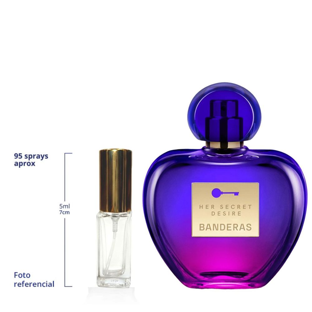 Antonio Banderas Her Secret Desire Decant Travel Size Eau De Toilette For Woman