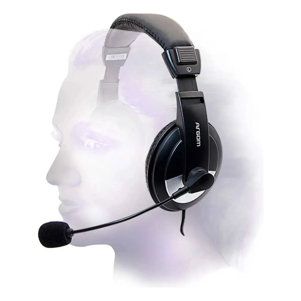 Argom Tech Audifonos Auriculares Con Microfono Pro 75 Negro