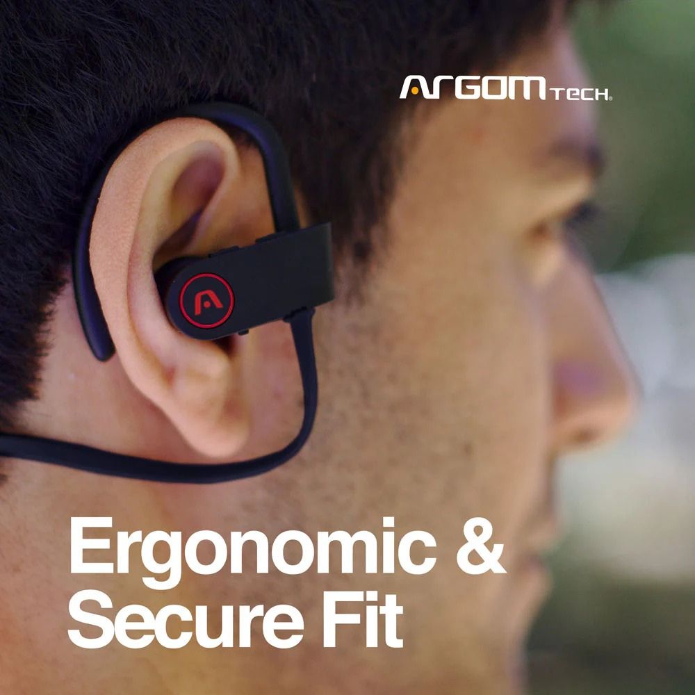 Argom Tech Auriculares Inalámbricos Ultimate Sound Flex BT Negro