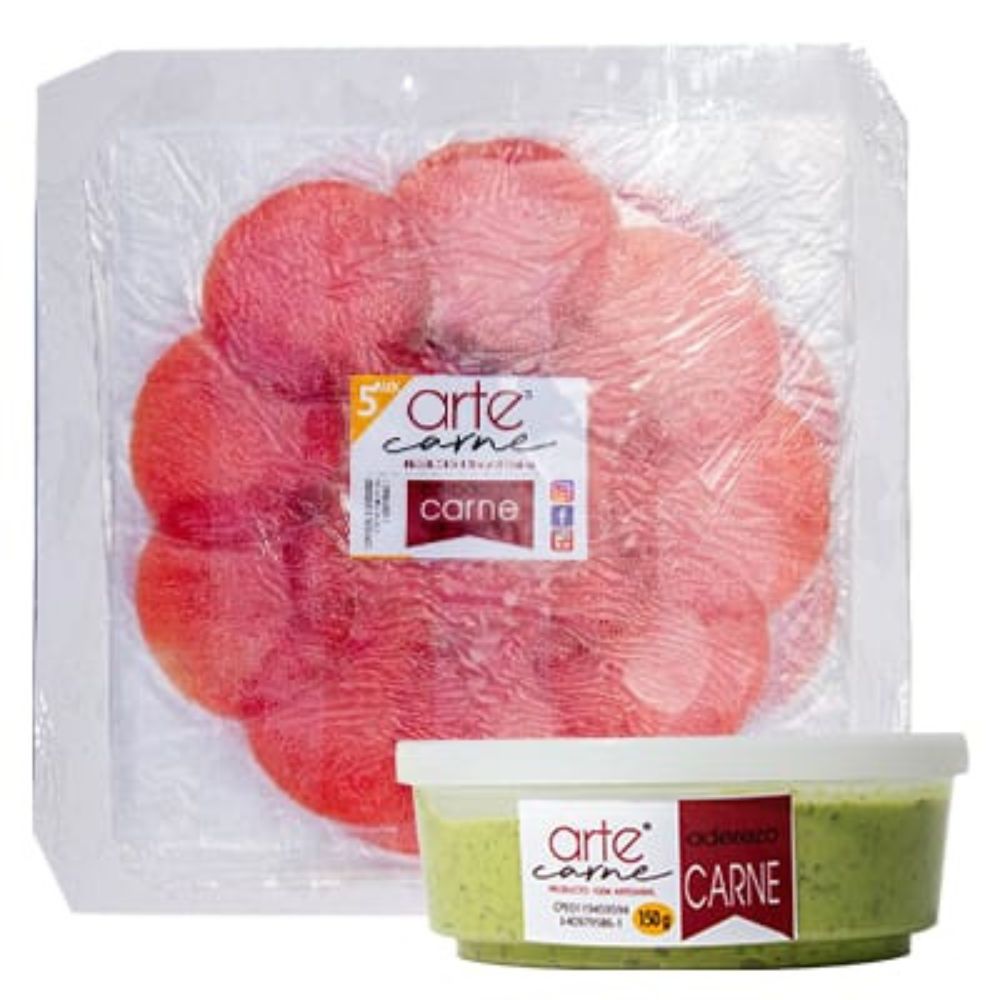 Arte Carne Carpaccio De Carne Con Aderezo 5 Pack