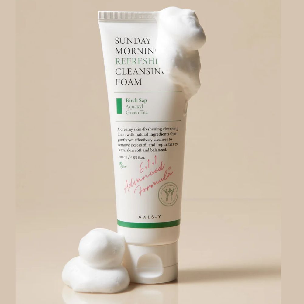 Axis-Y Sunday Morning Refreshing Cleansing Foam Birch Sap Green Tea 120ml