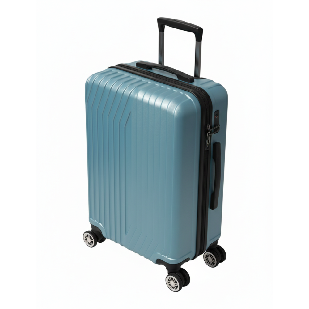 Maleta Dura 24 Pulgadas Small 4 Ruedas Color Azul Claro