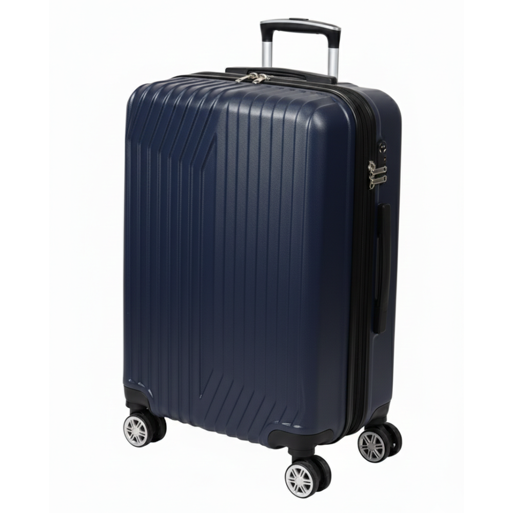 Maleta Dura 24 Pulgadas Small 4 Ruedas Color Azul Oscuro