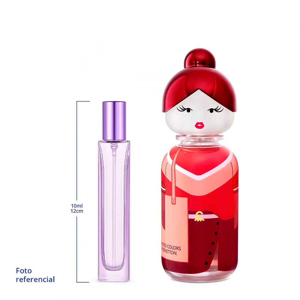 Benetton United Color Sisterland Red Rose Decant Travel Size 5ml y 10ml de 95 a 150 Sprays Aprox Eau De Toilette For Woman