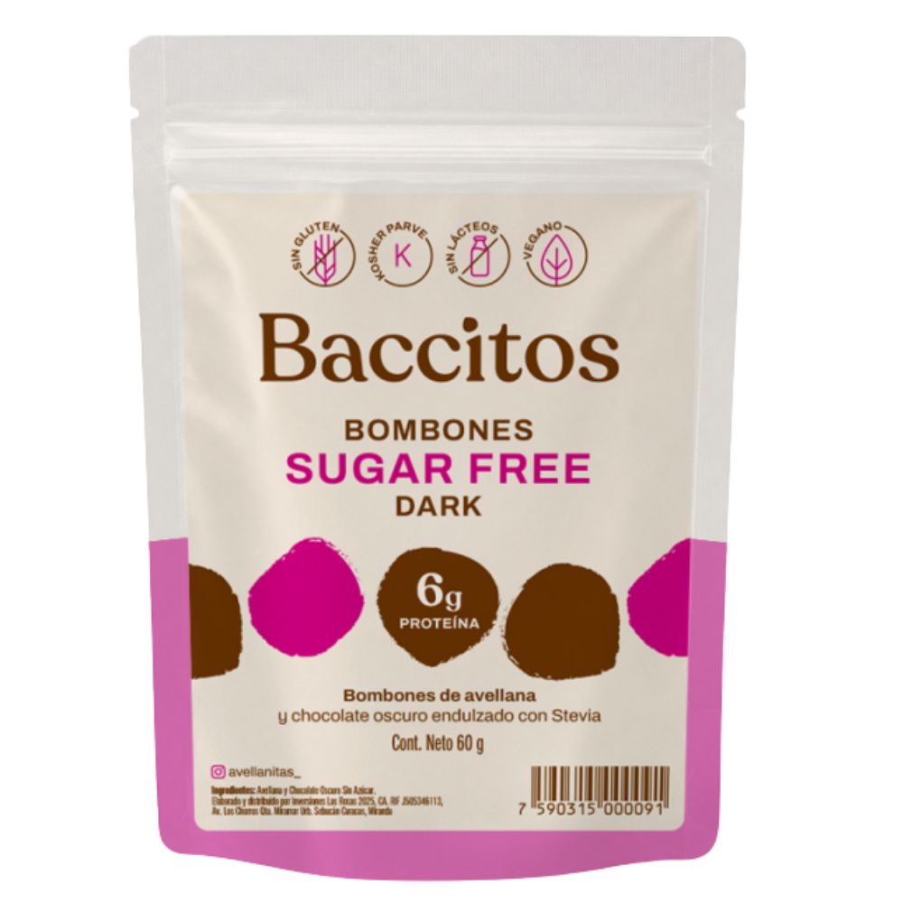 Baccitos Bombones Sugar Free Dark Chocolate 4 Und