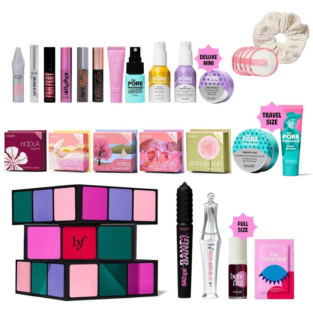 Benefit 24 Day Makeup Advent Calendar Set Glam Cube