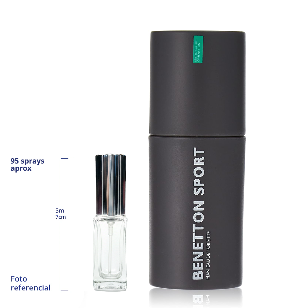 Benetton Sport Decant Travel Size 5ml y 10ml de 95 a 150 Sprays Aprox Eau de Toilette For Men