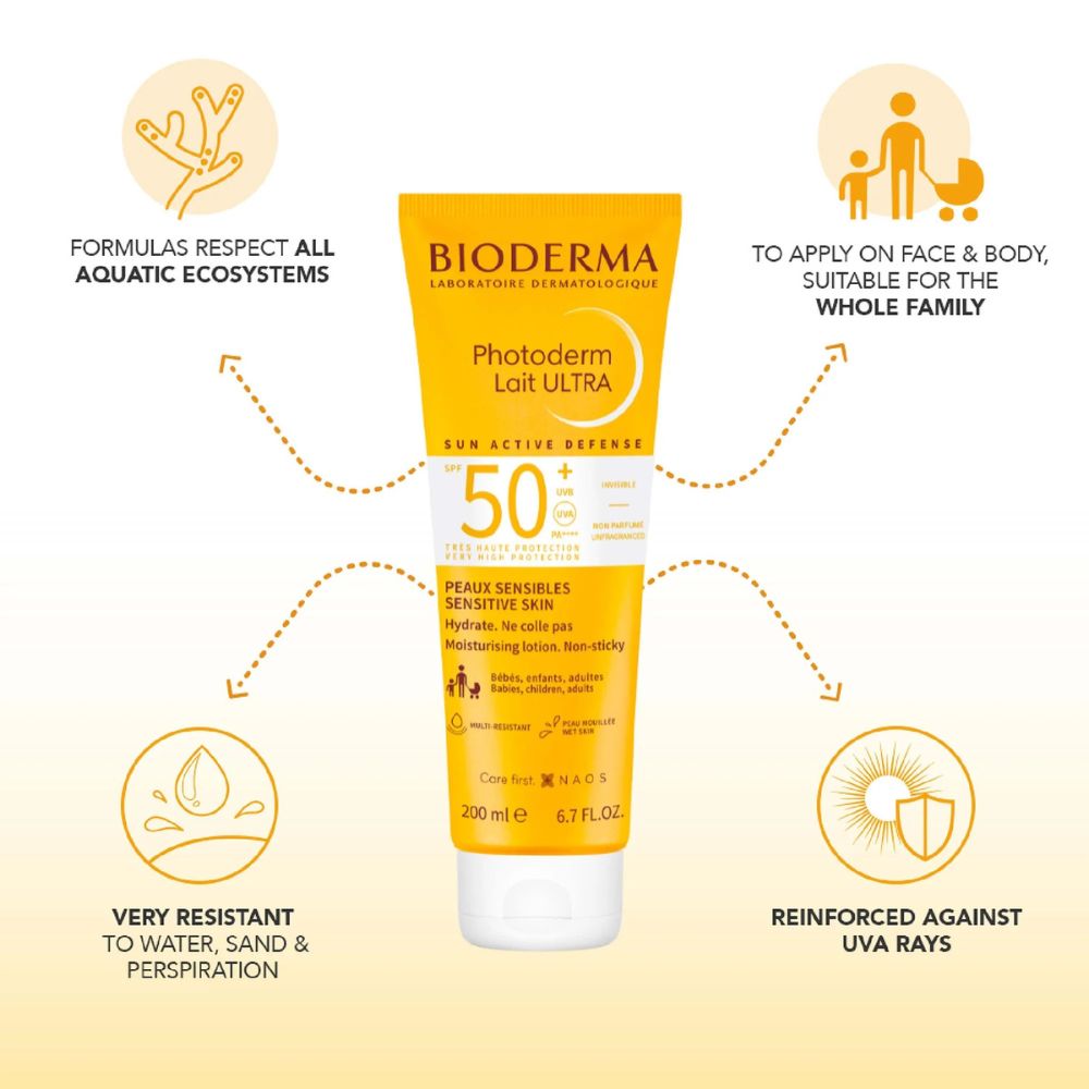Bioderma Photoderm Lait Ultra Sun Active Defense Spf 50+ 200ml