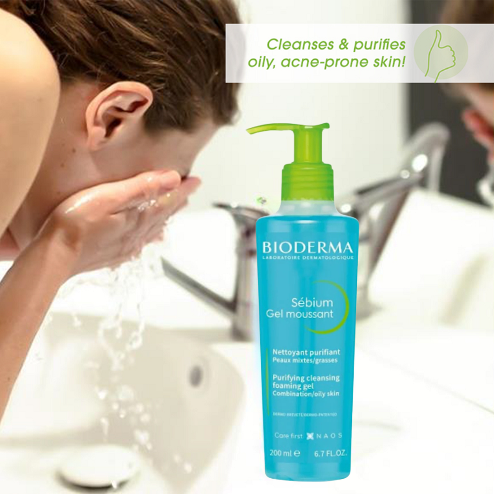 Bioderma Sebium Gel Moussant Purifying Cleansing Foaming Gel 500ml