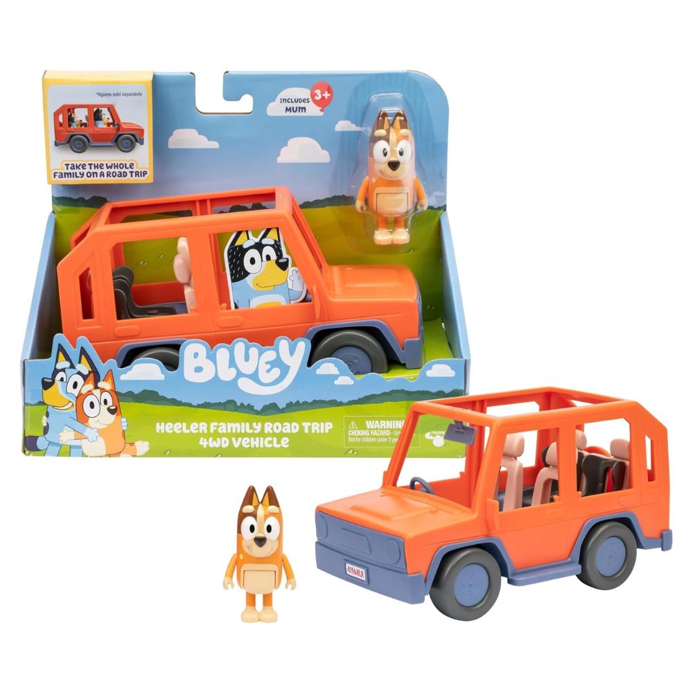 Bluey Heeler 4WD Family Includes Mum Vehicle 3+