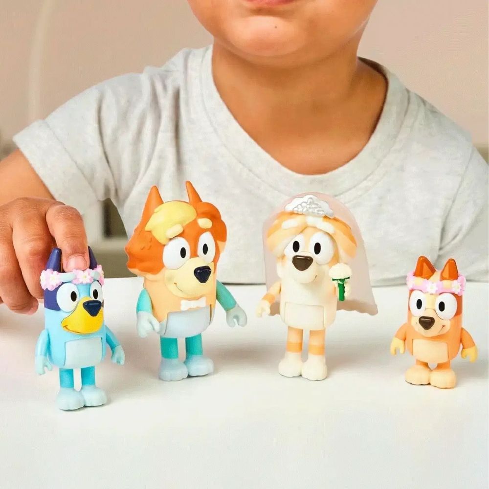 Bluey Y Su Familia De Boda Set 4 Und 3+