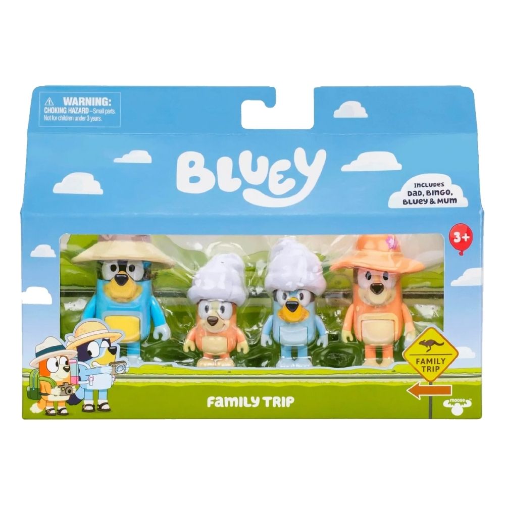 Bluey Y Su Familia De Viaje Set 4 Und 3+