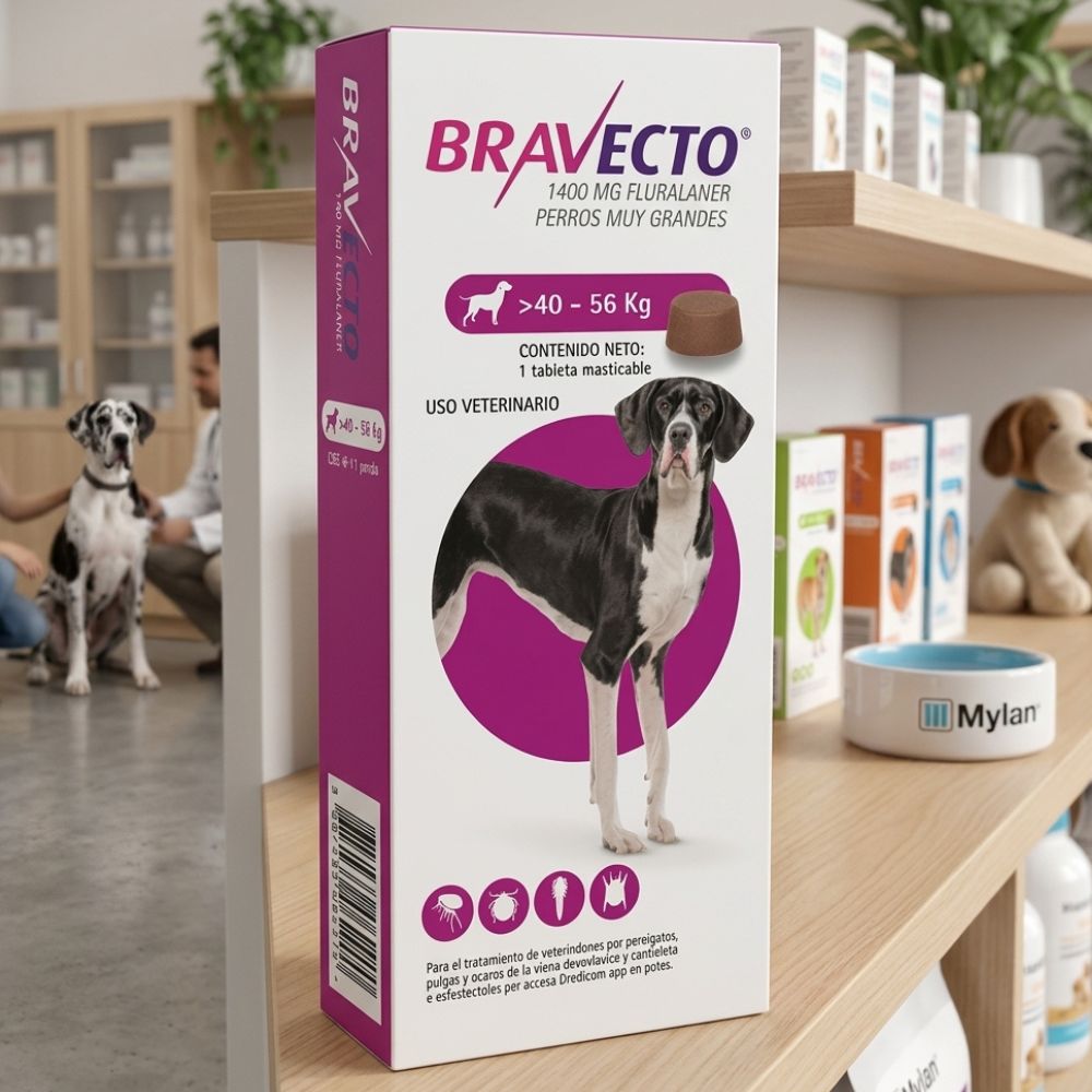 Bravecto Tableta Masticable Para Perros Muy Grandes 40-56Kg