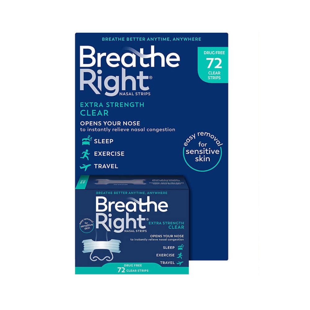 Bandas Nasales Breathe Right Extra Strength Clear Opens Your Nose 72 Und