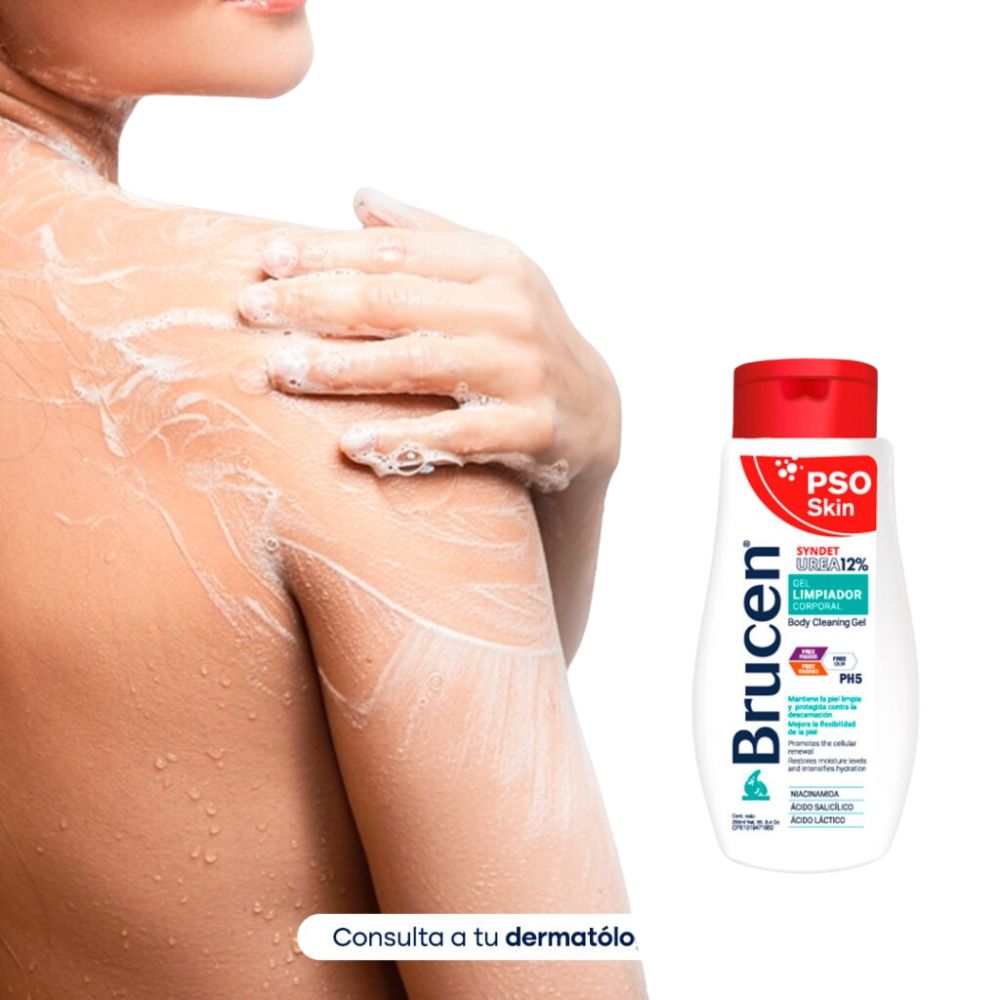 Brucen Gel Limpiador Corporal Emoliente PSO-Skin Urea 12% 250ml