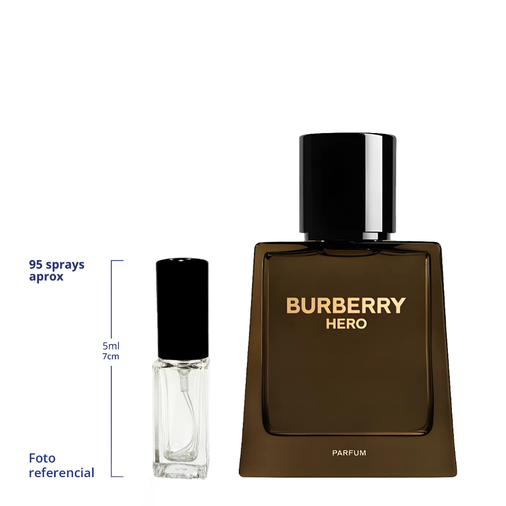 Burberry Hero Decant Travel Size 5ml y 10ml de 75 a 150 Sprays Aprox Eau De Parfum For Men