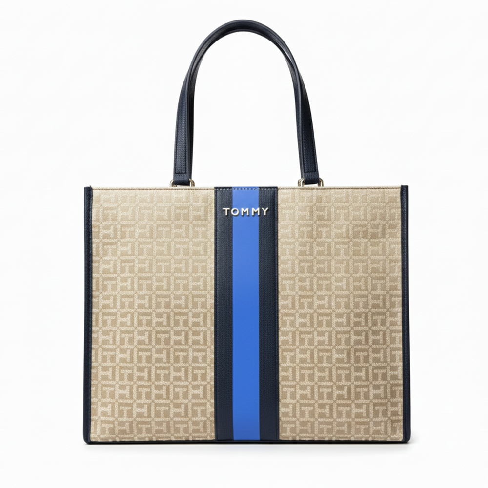 Tommy Hilfiger Cartera Tote Monogram Beige