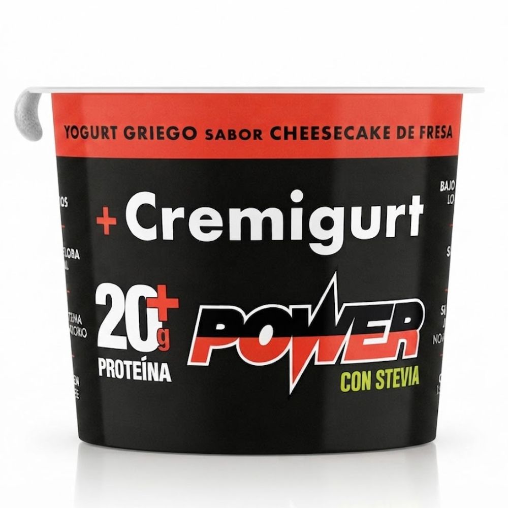 Cremigurt Yogurt Griego Power Sabor Cheese Cake Fresa 150g