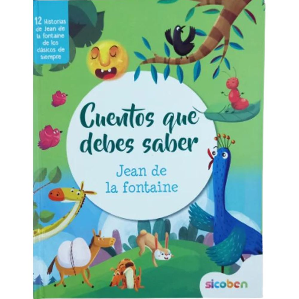 Libro De Lectura Cuentos Que Debes Saber 12 Historias de Jean De La Fontaine 24 pag