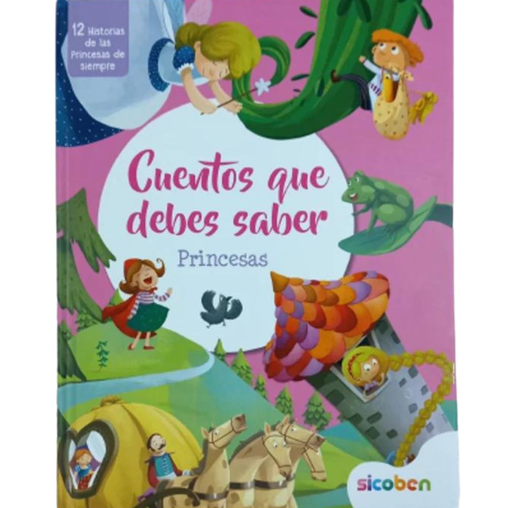 Libro De Lectura Cuentos Que Debes Saber 12 Historias de Princesas 24 pag