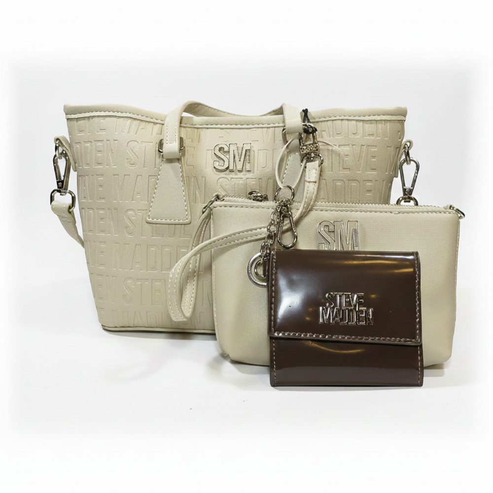 Steve Madden Cartera Bshane Mini Soft Tote Oatmilk Deboss
