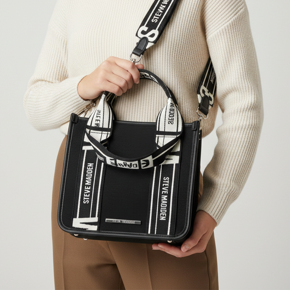 Steve Madden Cartera Bwebber Canvas Black