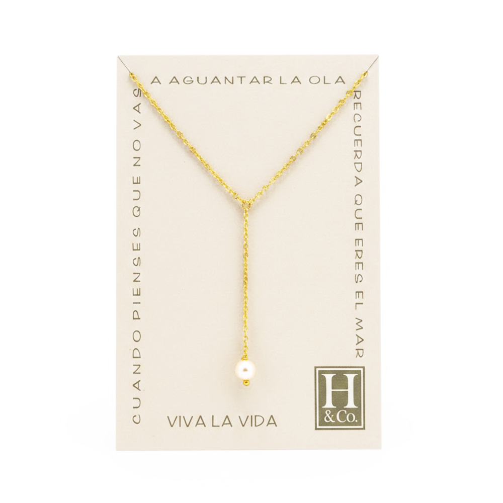 H&Co Collar Para Damas Pearl Pendant