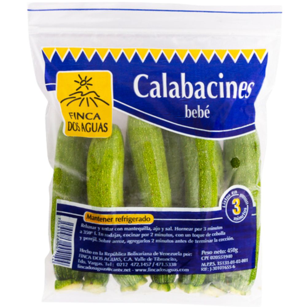 Calabacin Bebé Finca Dos Aguas 450g