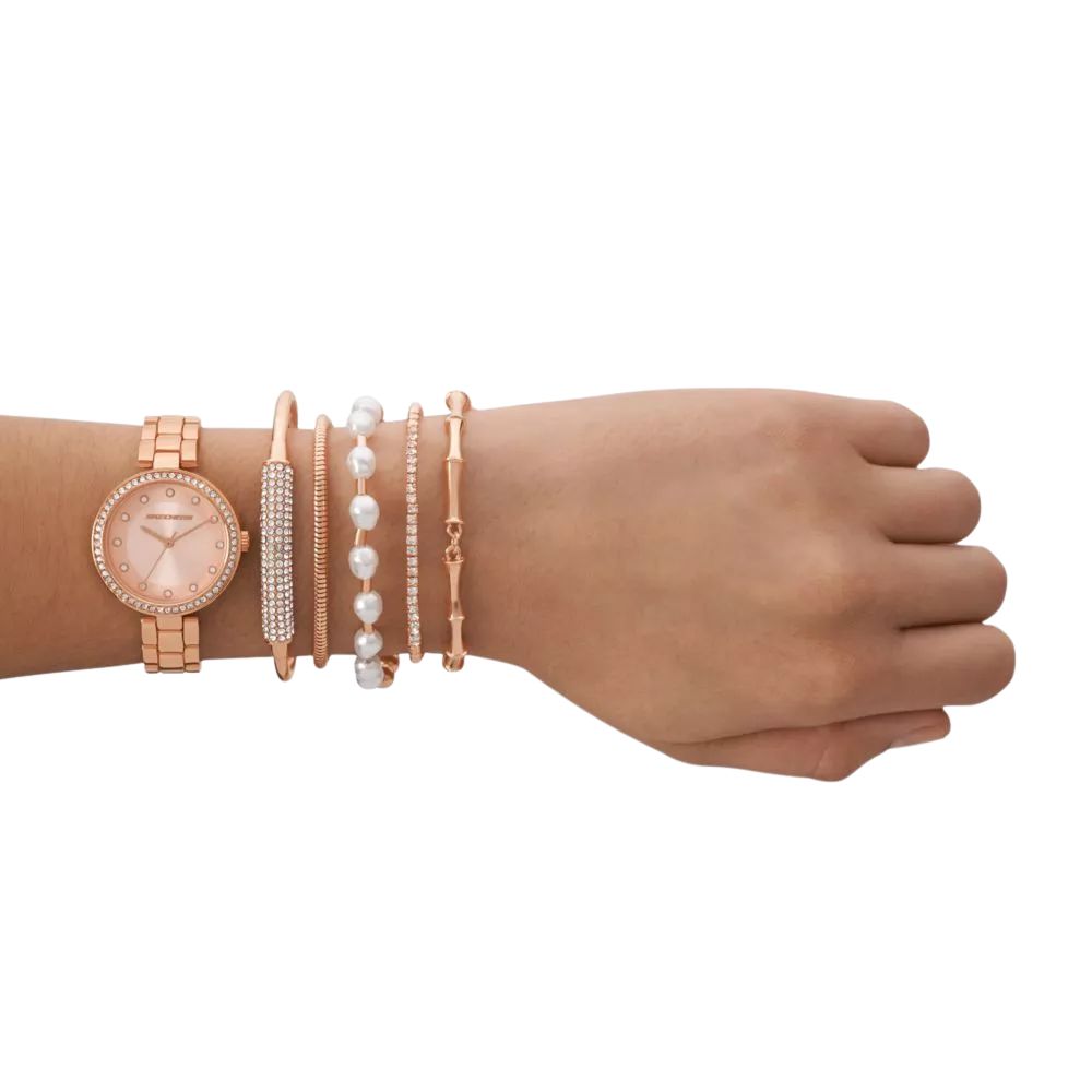 Skechers Set De Reloj y Pulseras Para Damas